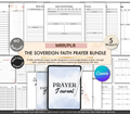 Sovereign Faith & Prayer Journal Bundle | Daily Devotional & Prayer Request Planner (Canva Template & Printable PDF)