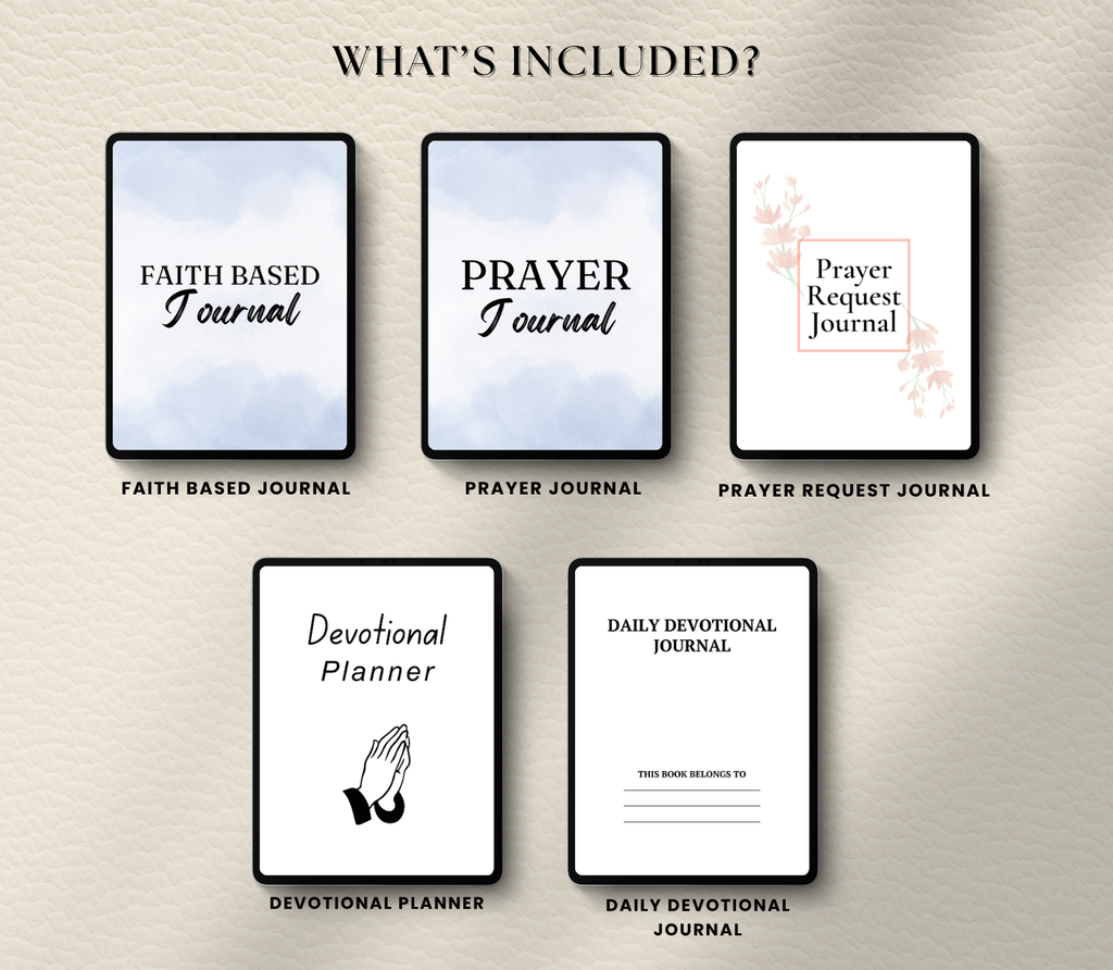 Sovereign Faith & Prayer Journal Bundle | Daily Devotional & Prayer Request Planner (Canva Template & Printable PDF)