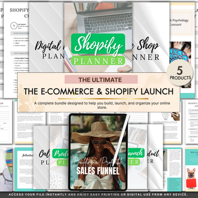The E-Commerce & Shopify Launch Suite: 5-in-1 Master Planner Bundle (245+ Pages)