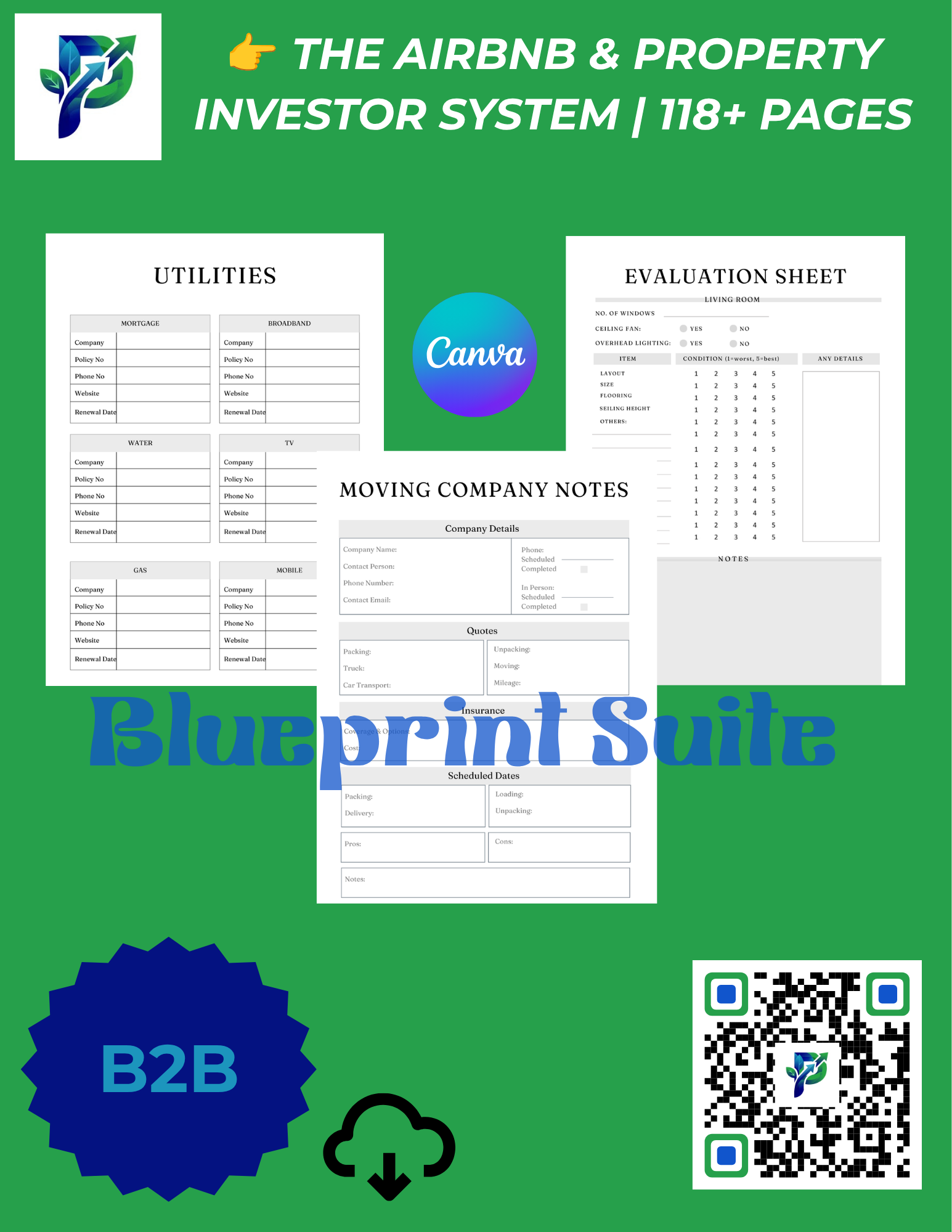 “Airbnb & Rental Property Investor Pack | Canva Landlord & Relocation Bundle”