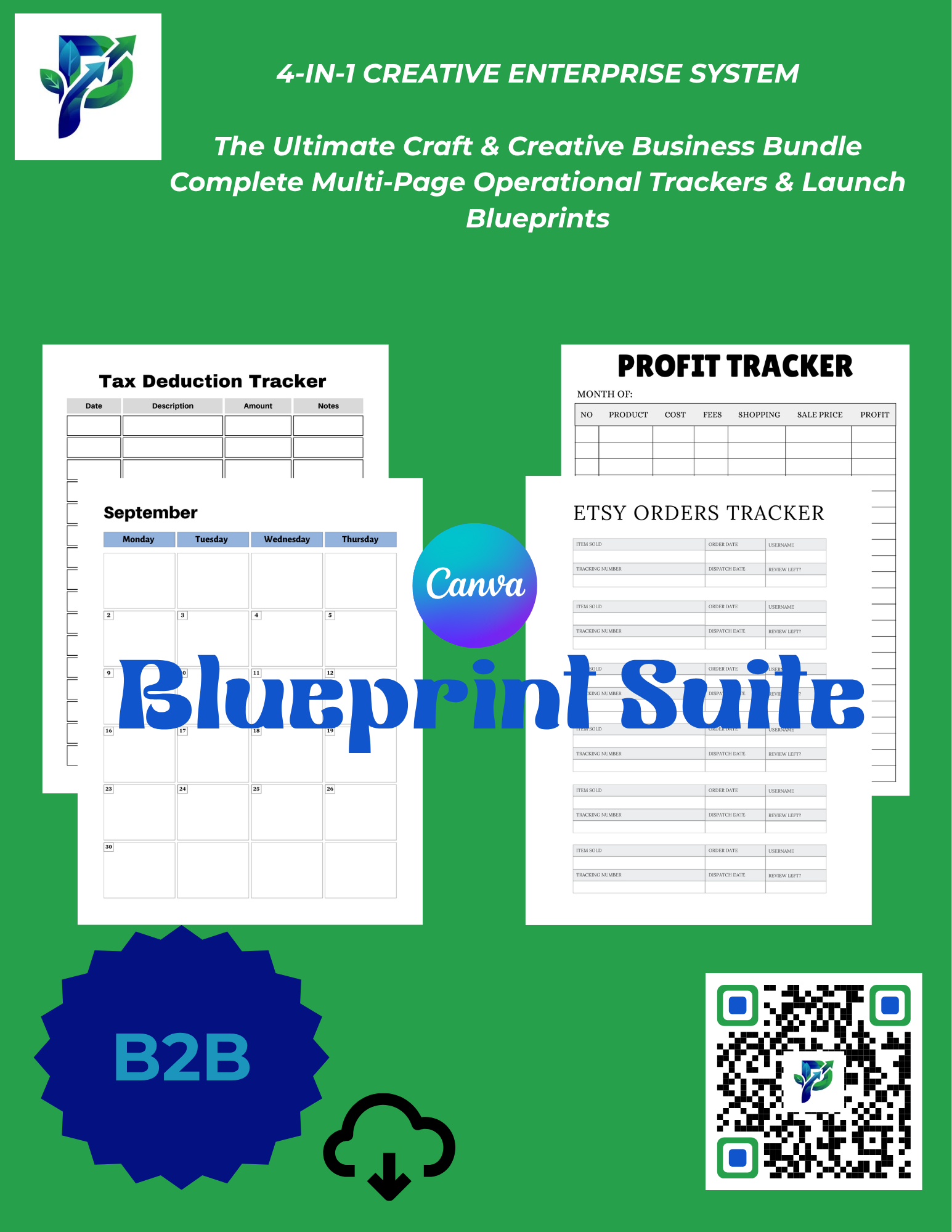 The Ultimate Craft & Creative Business Bundle | 4-in-1 Canva Template