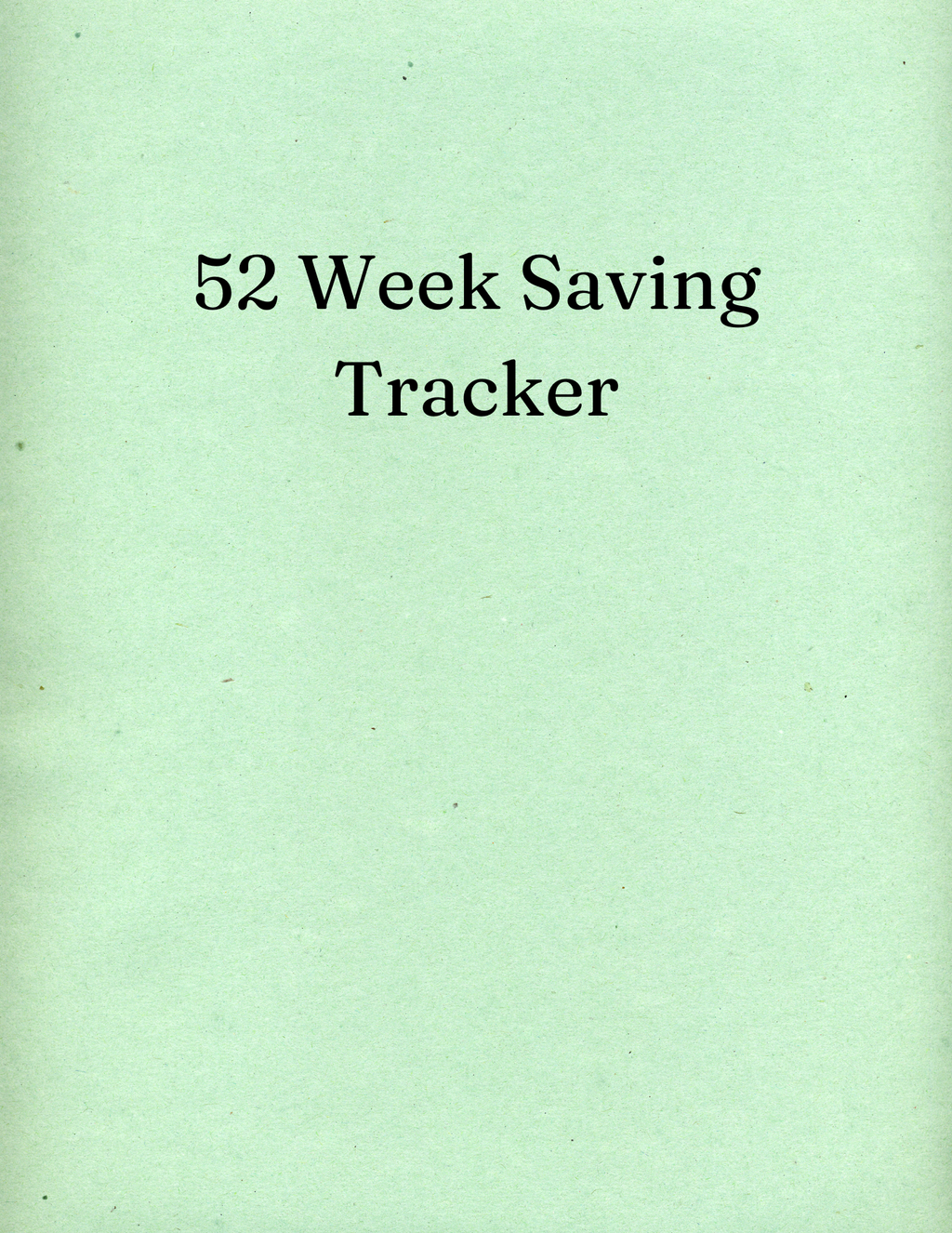 52 week saving trackers