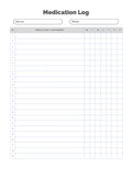 Medication Log for Daily Health Tracking, Prescription Management
