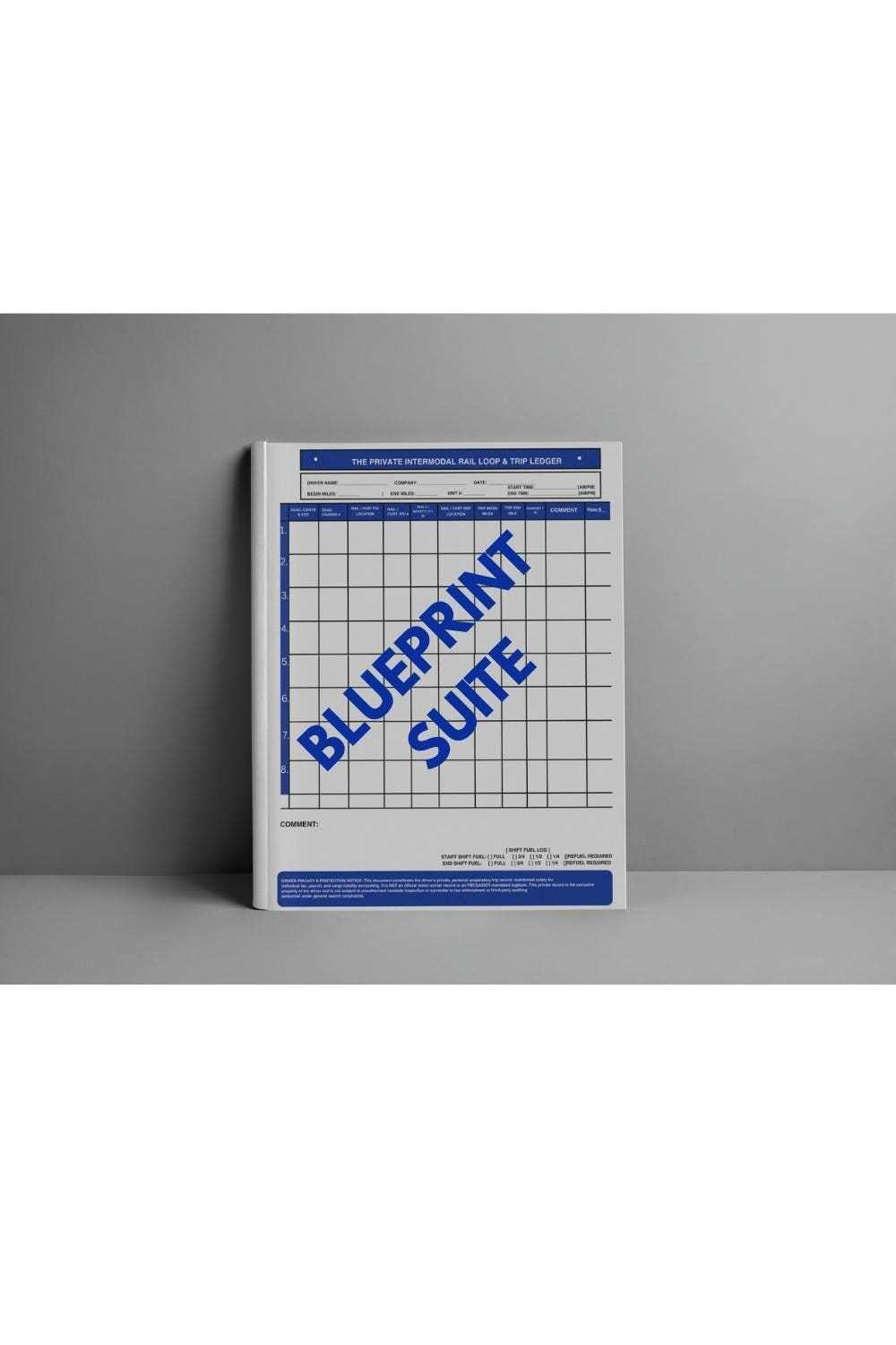Intermodal Container Log Book | Port Drayage Driver Trip Sheet (PDF Download)