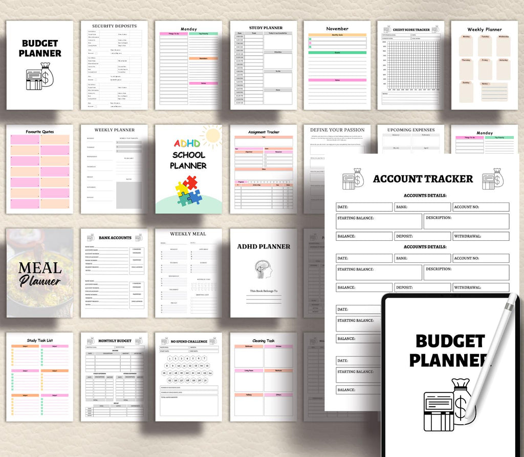 ADHD Executive Functioning Planner & Life System | Dopamine Habit Tracker, Neurodivergent Daily Organizer, Household Planner Canva
