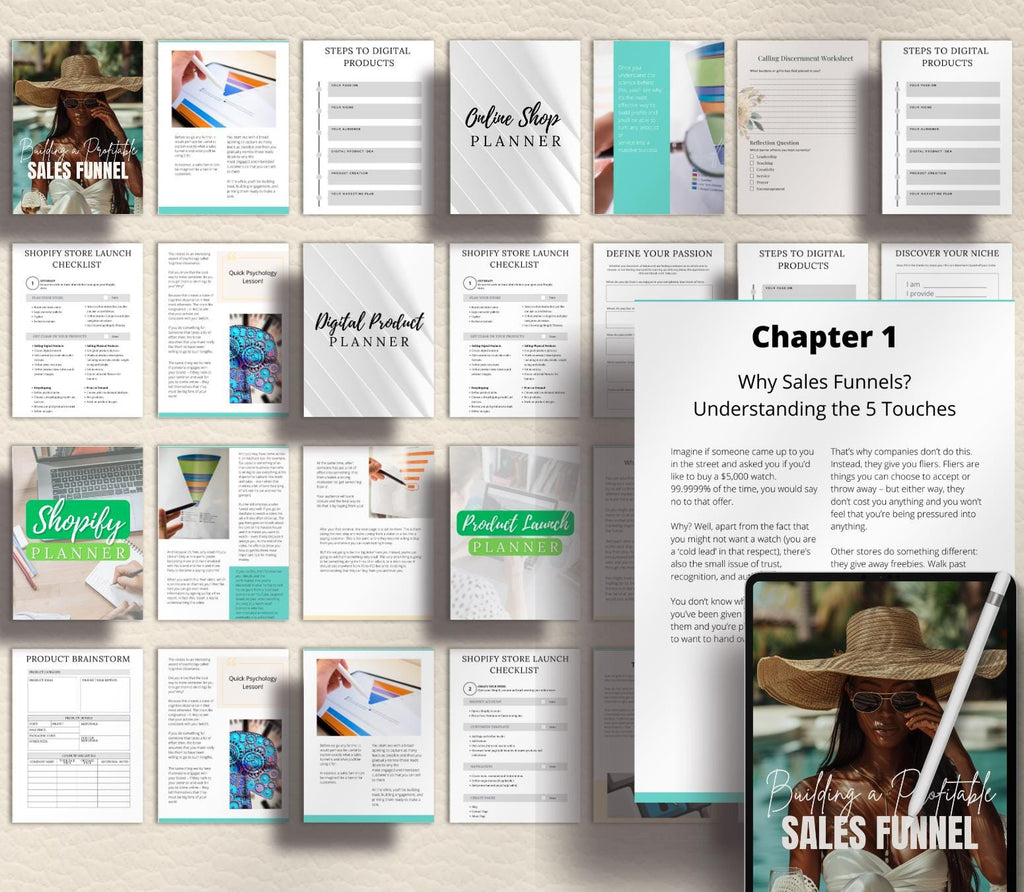 E-Commerce and Shopify Launch Bundle, Online Business Planner, Shopify Planner, Product Launch Planner, Digital Product Planner
