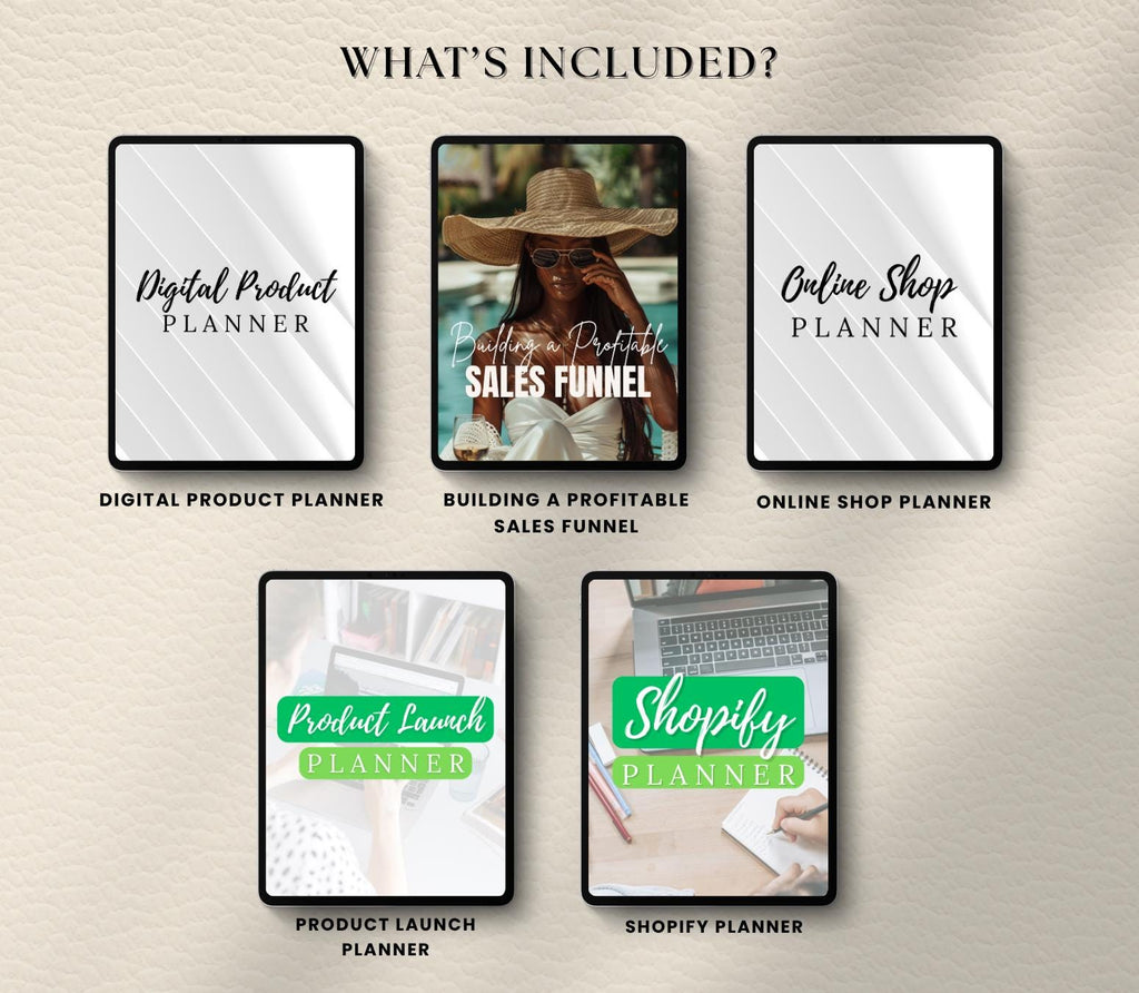E-Commerce and Shopify Launch Bundle, Online Business Planner, Shopify Planner, Product Launch Planner, Digital Product Planner