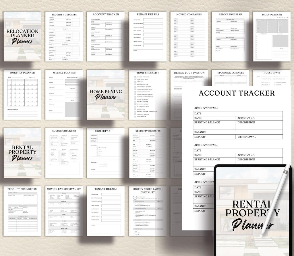 Real Estate Investor Pack, Airbnb Rental Property, Home Buying Relocation Planner