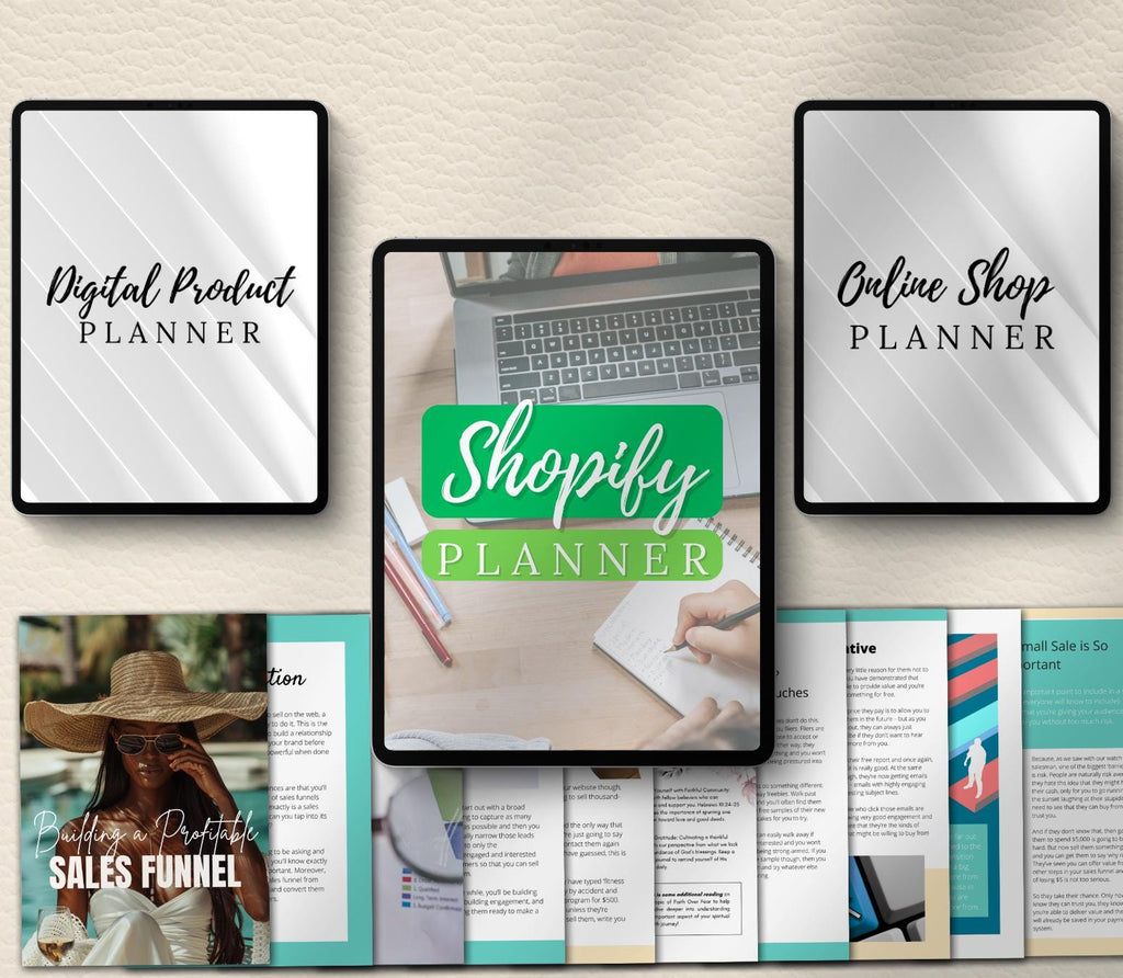 E-Commerce and Shopify Launch Bundle, Online Business Planner, Shopify Planner, Product Launch Planner, Digital Product Planner