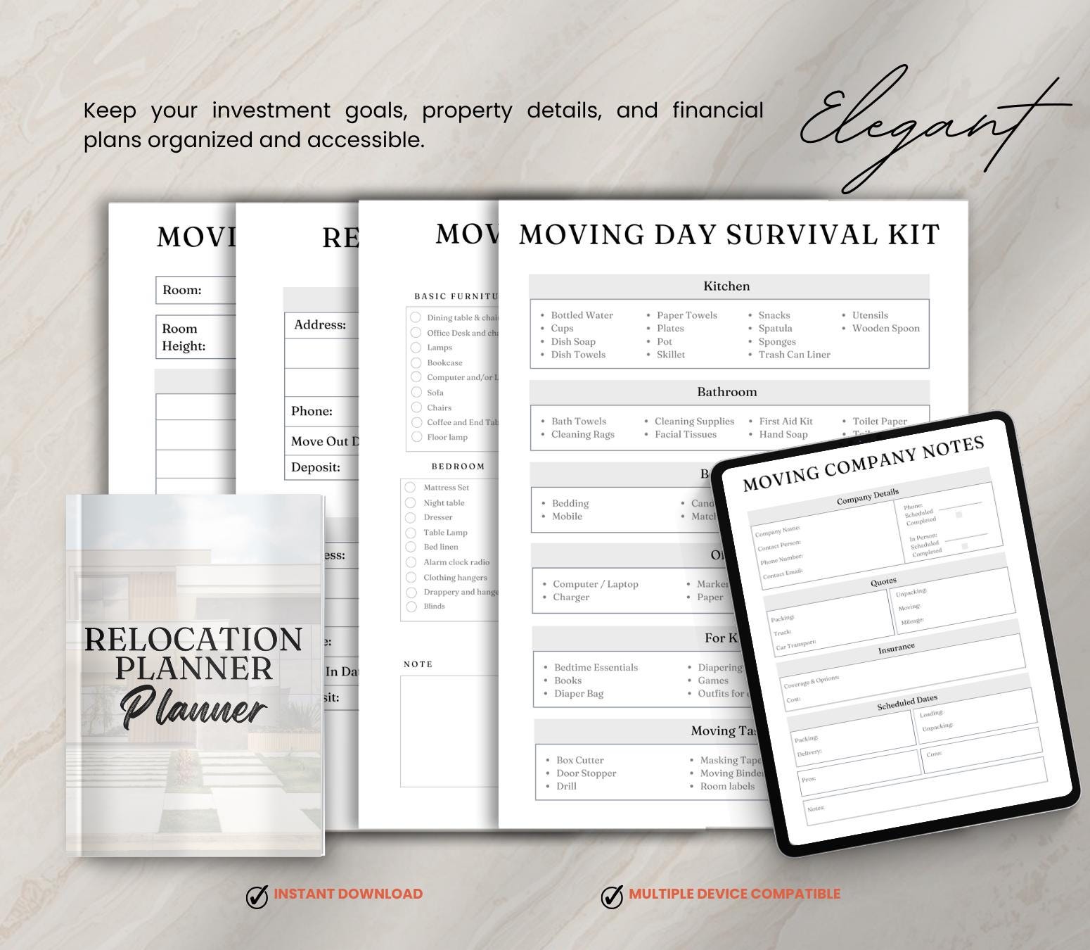 Real Estate Investor Pack, Airbnb Rental Property, Home Buying Relocation Planner