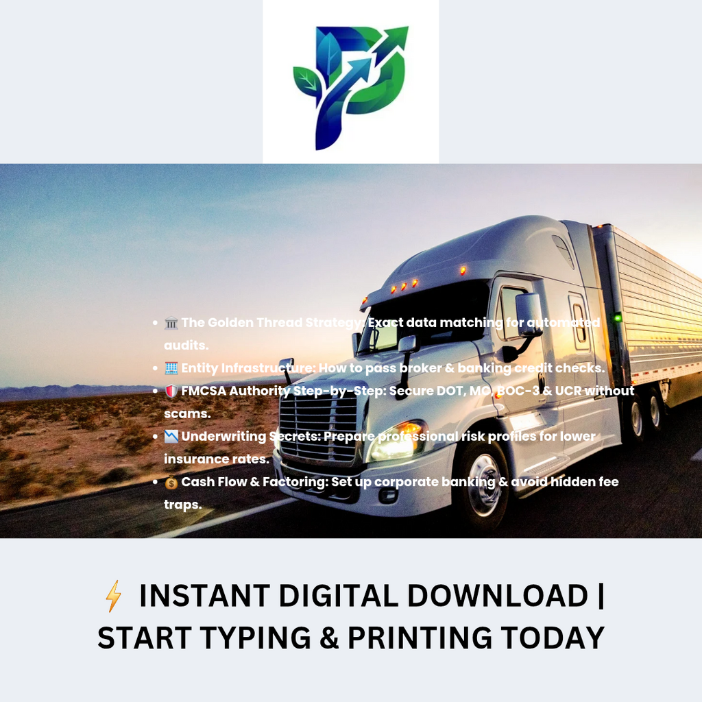 Trucking Starter Kit: 3 Essential Logistics Blueprints | Pine Digital LLC