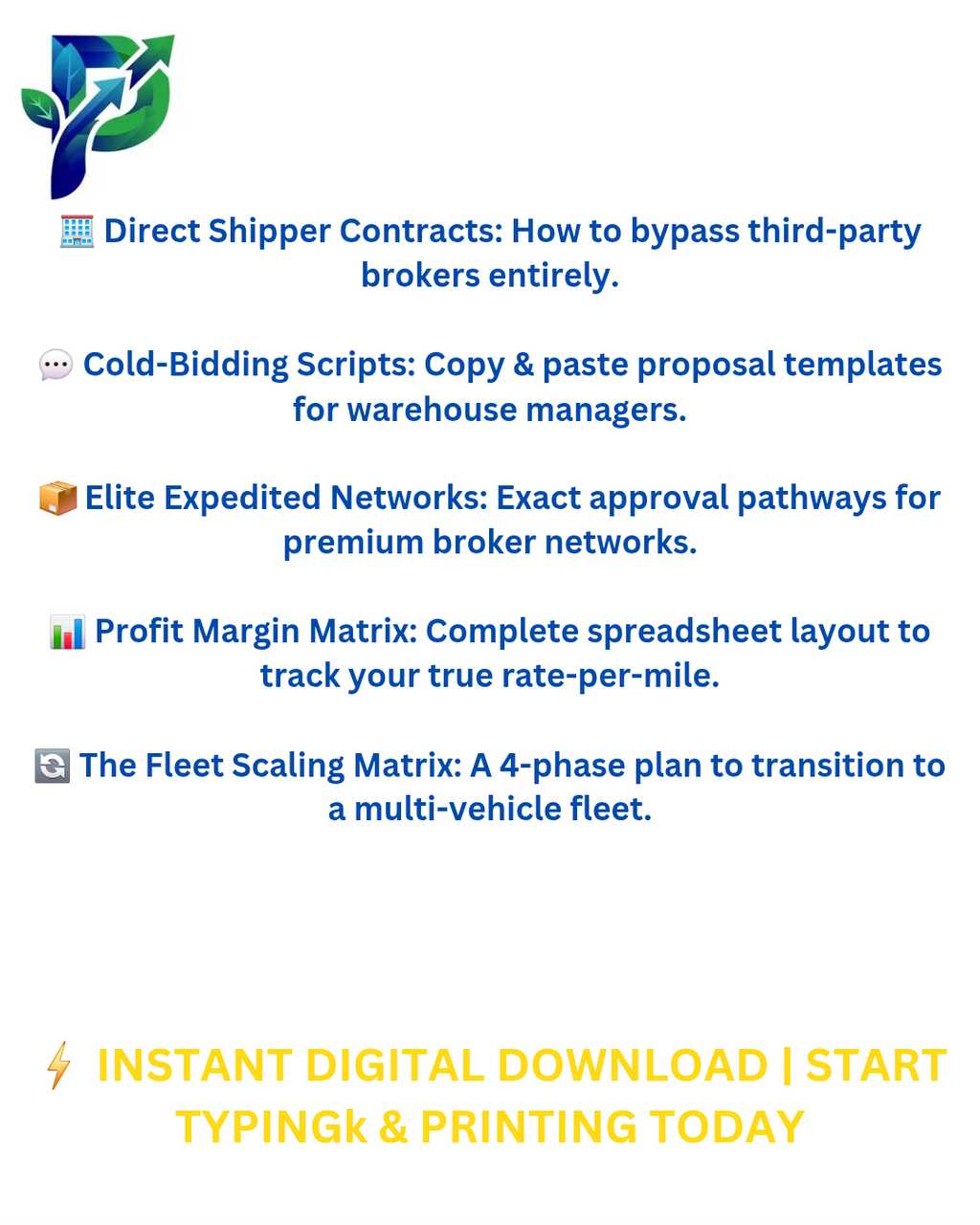 Trucking Starter Kit: 3 Essential Logistics Blueprints | Pine Digital LLC